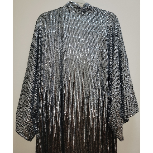 FREE PEOPLE Party On Sequin Kimono Jacket Duster - Picture 7 of 11